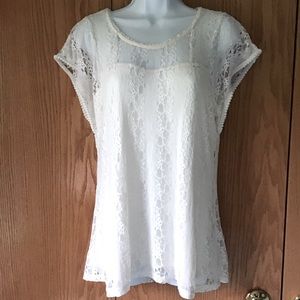 NWOT Oneworld Soft Lace Top